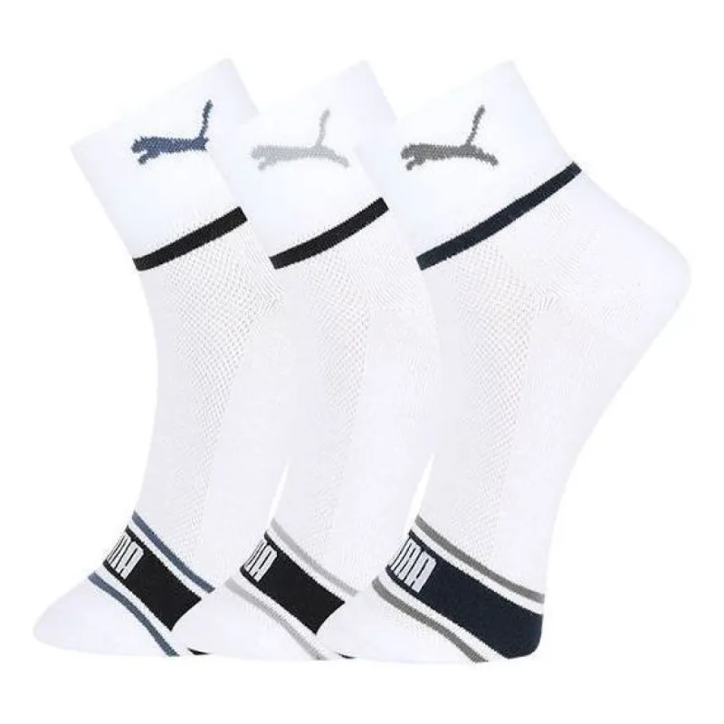 PUMA Sport Socks 3 Pack 'White Black Blue Grey' 701223917-001 sold by KicksCrew