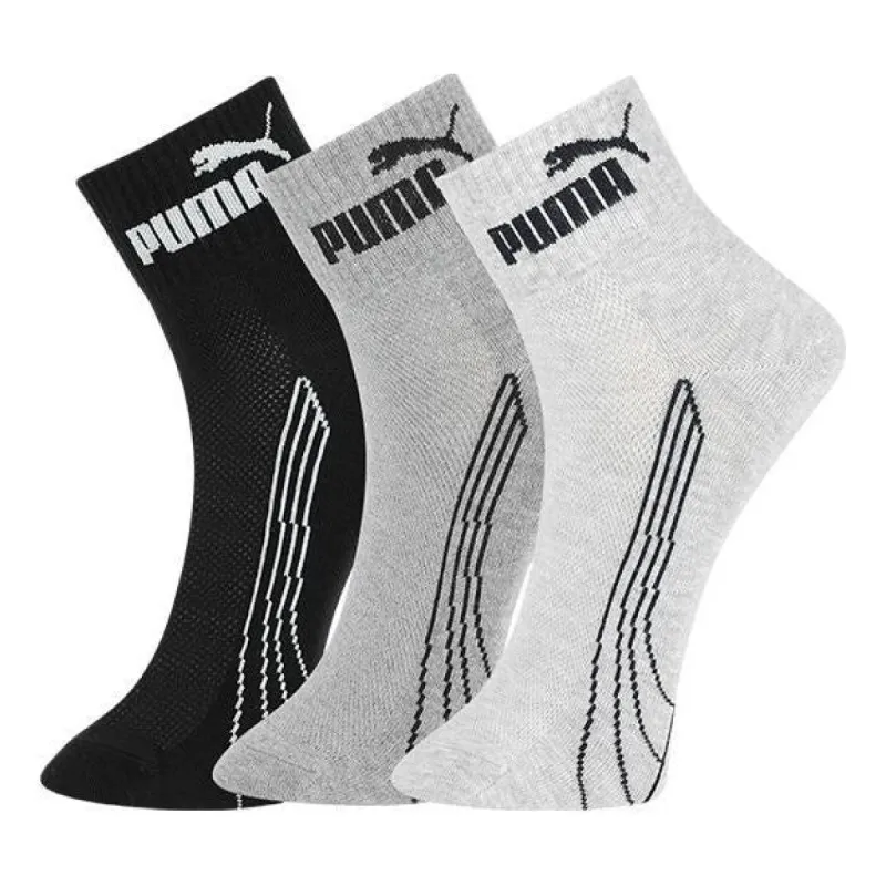 PUMA Casual Short Socks 3 Pack 'Black Grey White' 701223916-002 sold by KicksCrew