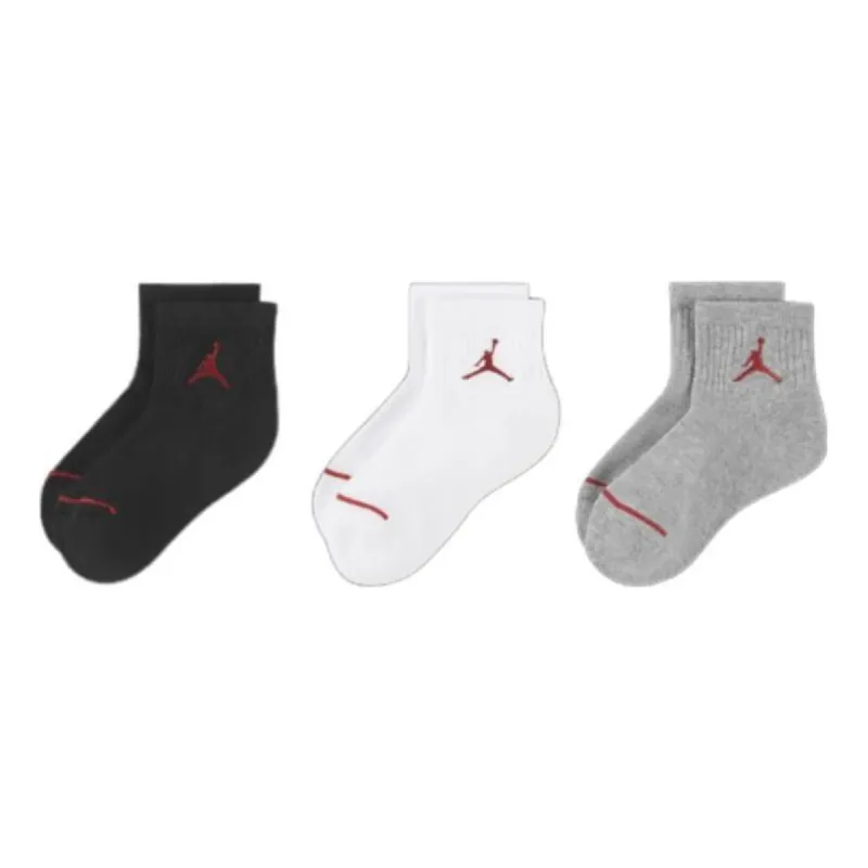 (GS) Air Jordan Comfortable Sports Socks (3 pairs) 'Multi-Color' HA5109-063 sold by KicksCrew