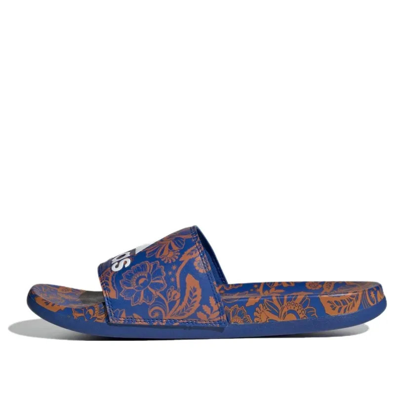 (WMNS) adidas Adilette Comfort Slide 'Floral Royal Blue' IE4966 sold by KicksCrew
