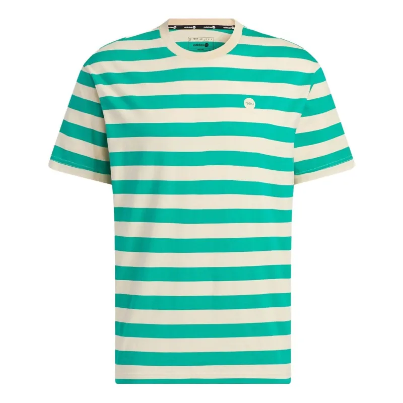 Adidas Neo Essentials YD T-Shirts 'Green White' IA4978 sold by KicksCrew