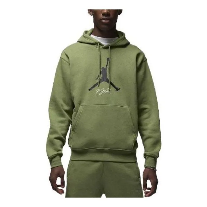 Air Jordan Essentials Fleece Hoodie 'Sky J Light Olive' FD7545-340 sold by KicksCrew