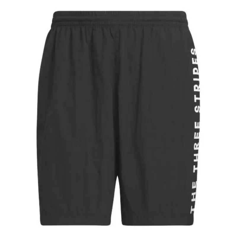 Adidas Wording Loose Fit Woven Shorts 'Black' IA9443 sold by KicksCrew