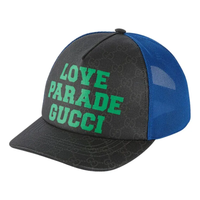 Gucci GG 'Love Parade' Baseball Hat 'Black Blue' 696849-4HAQS-1068 sold by KicksCrew