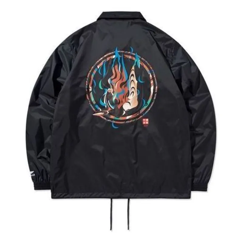 Li-Ning Graphic Coach Jacket Paris Fashion Week 'Black' AFDQ249-1 sold by KicksCrew