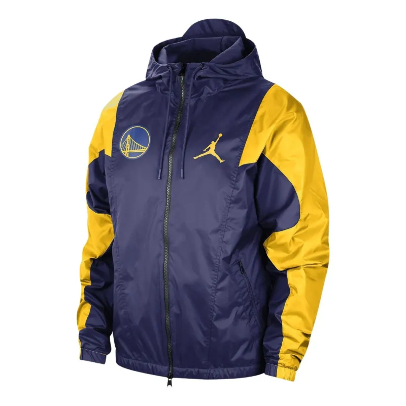 Air Jordan Golden State Warriors Courtside Statement Jacket 'Loyal Blue Yellow' DN9790-422 sold by KicksCrew