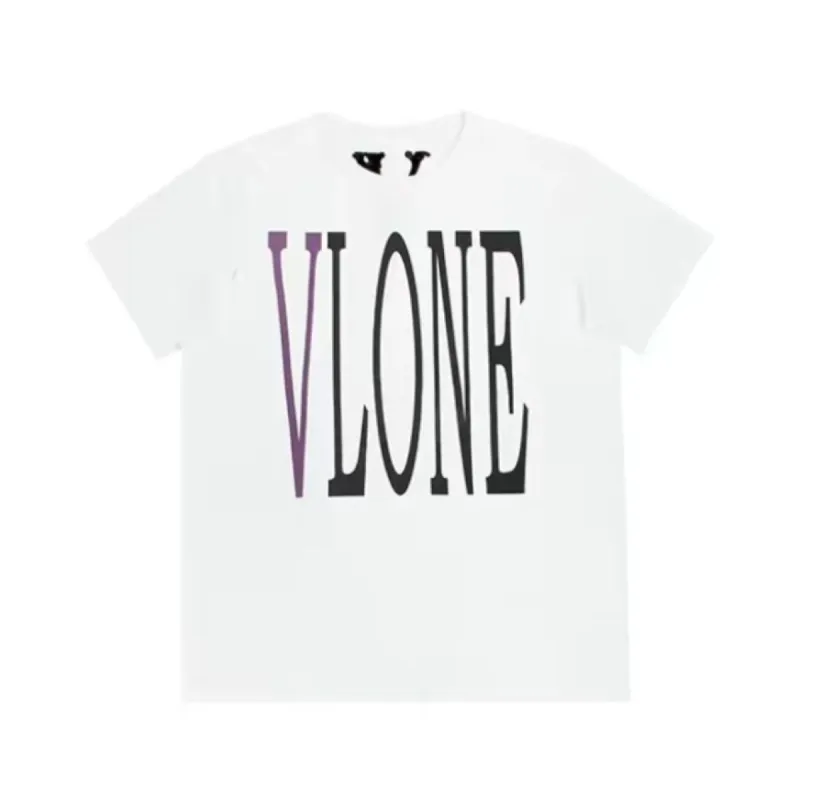 VLONE Largo Logo Round Neck T-shirt 'White Purple' VLTE19001-WHTPUR sold by KicksCrew