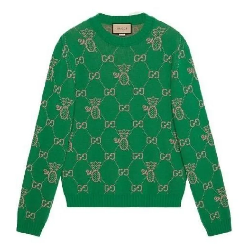 Gucci Pineapple GG Jacquard Sweatshirt 'Green' 683091-XKB70-3318 sold by KicksCrew