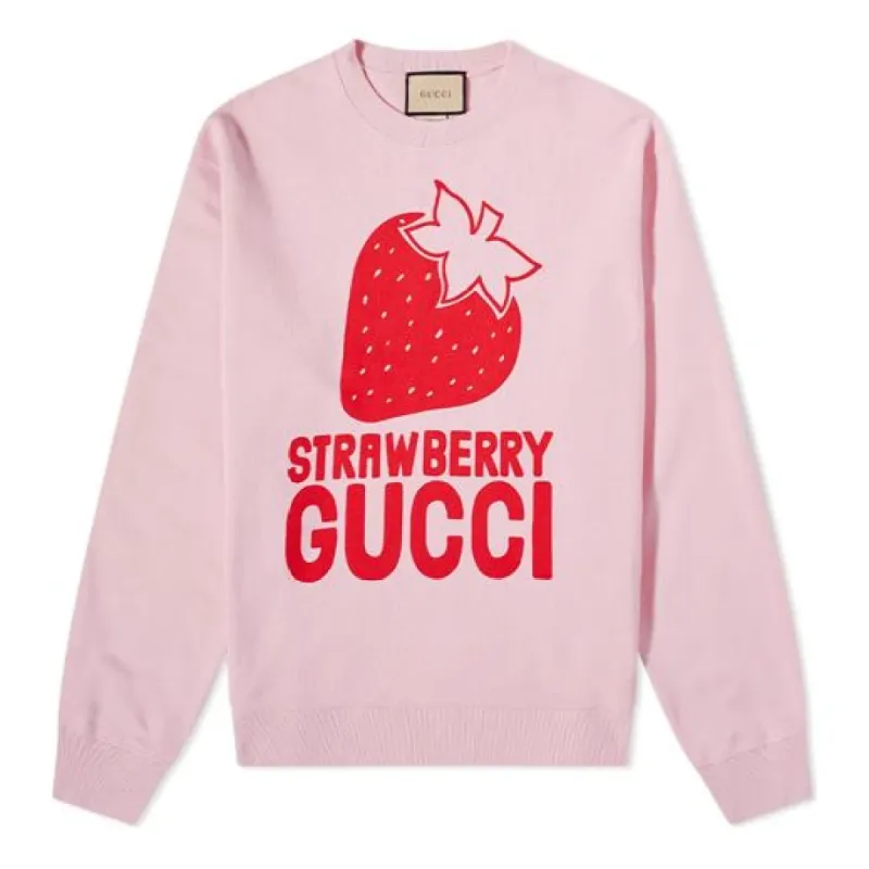 Gucci 'Strawberry Gucci' Sweatshirt 'Sugar Pink' 681217-XJDV1-5904 sold by KicksCrew