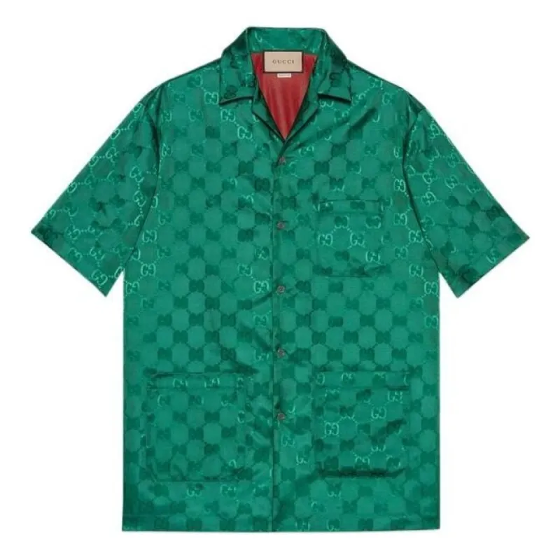 Gucci GG Canvas Nylon Bowling Shirt 'Green' 673622-ZAEBN-3239 sold by KicksCrew