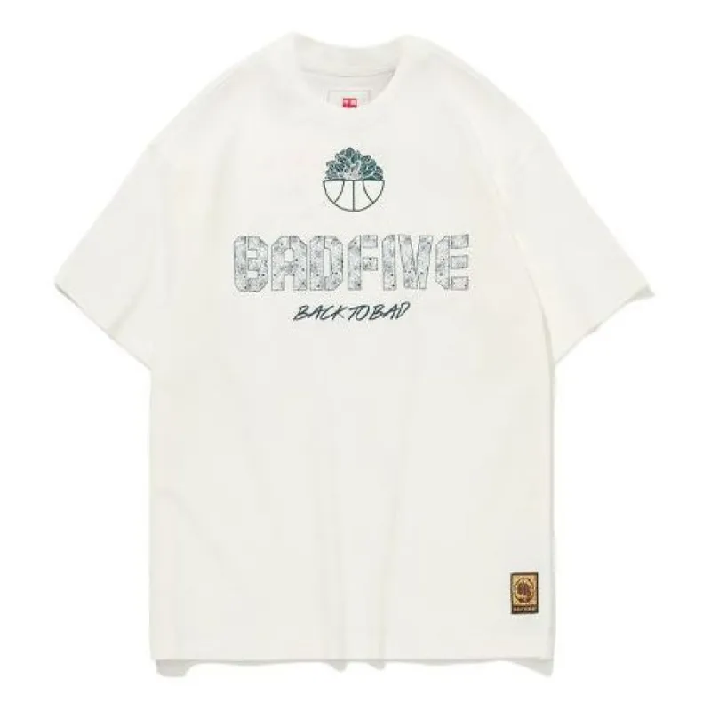 Li-Ning BadFive Hoops Graphic T-shirt 'Beige' AHSP961-1 sold by KicksCrew