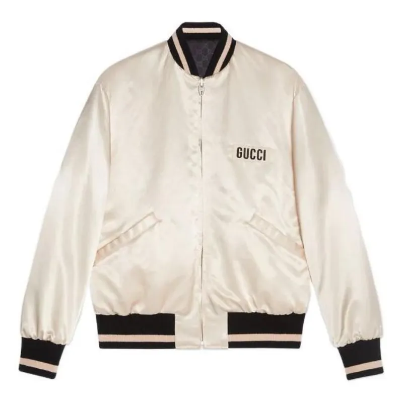 Gucci Reversible Water Repellent Nylon Bomber 'Black White' 672259-ZAHV9-1043 sold by KicksCrew