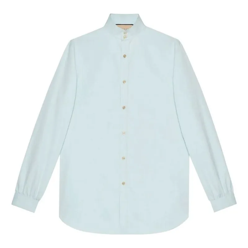 Gucci Cotton Poplin Shirt 'Light Blue' 672134-ZAEC4-4977 sold by KicksCrew