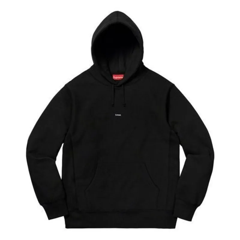 Supreme Micro Logo Hooded Sweatshirt 'Black' SUP-FW19-860 sold by KicksCrew