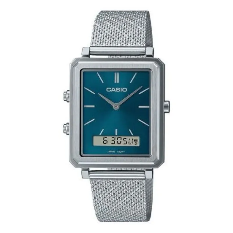 (WMNS) CASIO Analog 'Silver Teal' MTP-B205M-3E sold by KicksCrew