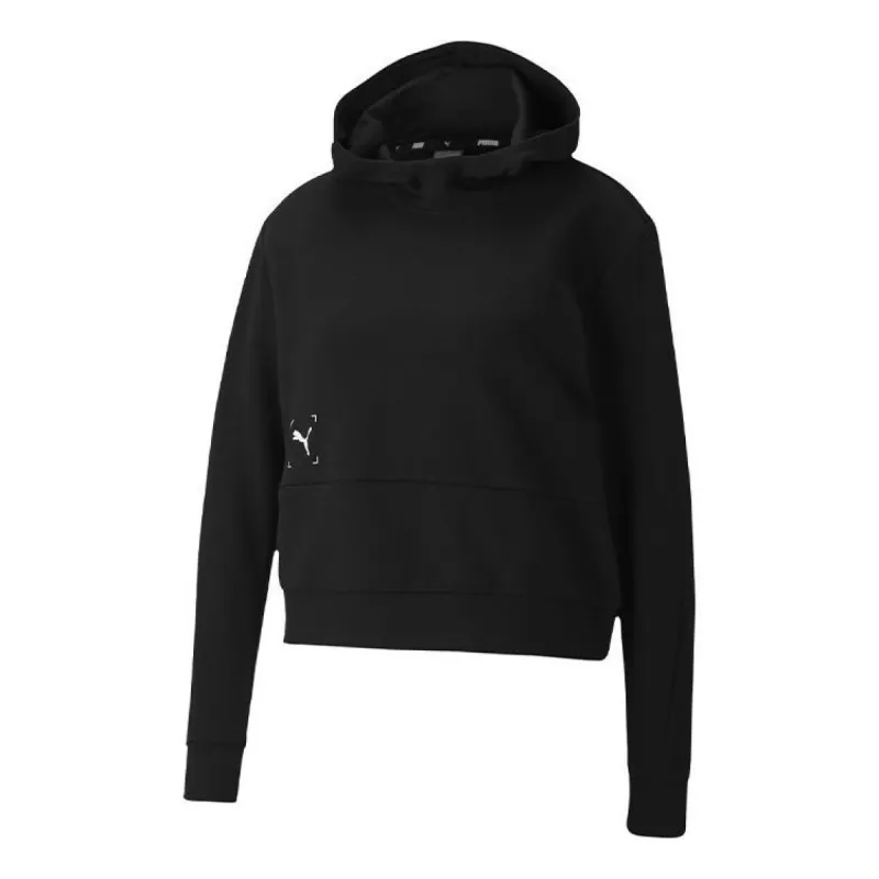 (WMNS) Puma Nu-Tility Hoodie 'Black White' 585257-01 sold by KicksCrew