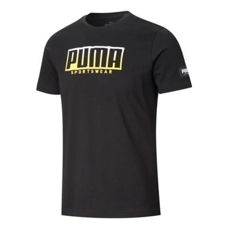 Puma Athletics Logo Tee 'Black' 583831-56 sold by KicksCrew