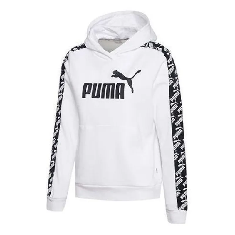 (WMNS) Puma Amplified Cropped Hoodie 'White' 583817-02 sold by KicksCrew