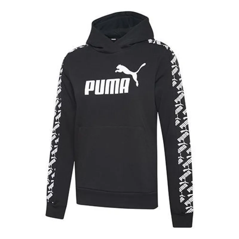 (WMNS) Puma Amplified Cropped Hoodie 'Black' 583817-01 sold by KicksCrew