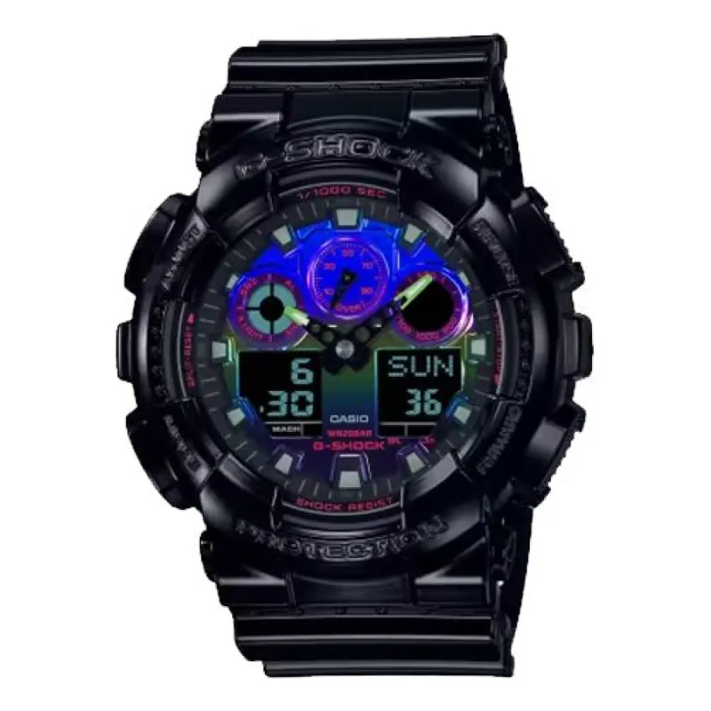 CASIO G-Shock Digial-Analog 'Black' GA-100RGB-1A sold by KicksCrew