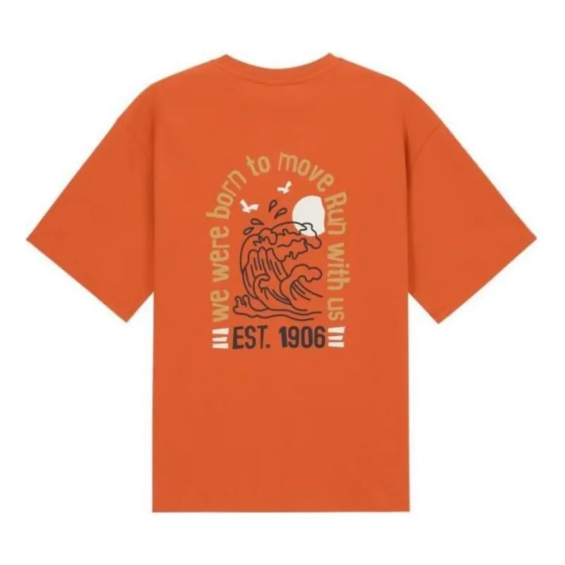 New Balance Cartoon Logo T-shirt 'Orange' AMT32363-SPO sold by KicksCrew