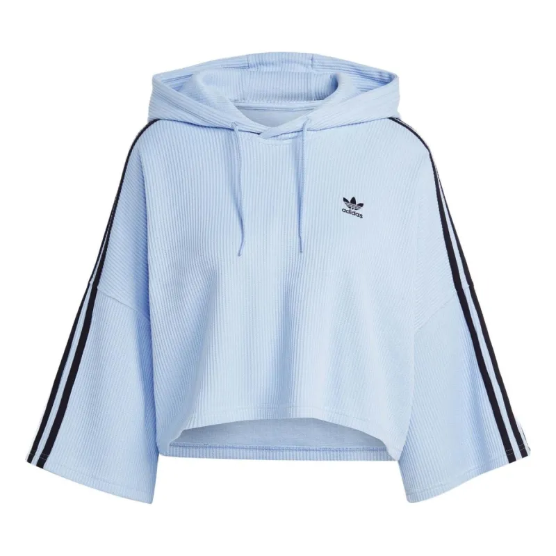 (WMNS) Adidas Cropped Hoodies 'Blue' IC5460 sold by KicksCrew