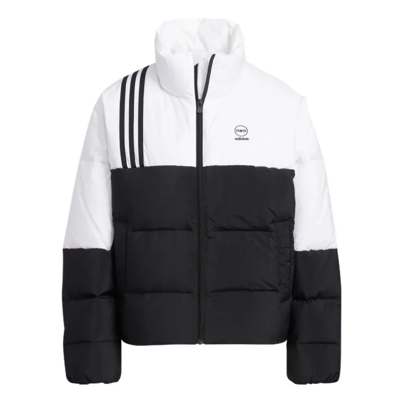 (WMNS) Adidas Neo Essentials Down Jackets 'Black White' HN4702 sold by KicksCrew