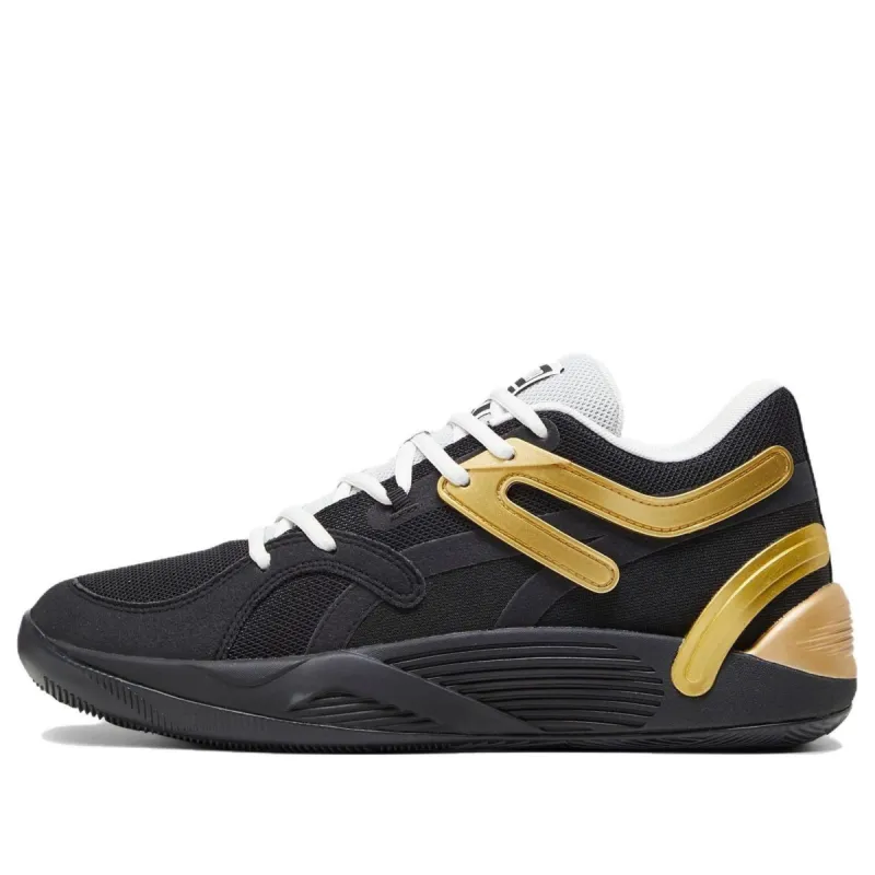 PUMA TRC Blaze Court Basketball Shoes 'Black Gold' 376582-32 sold by KicksCrew
