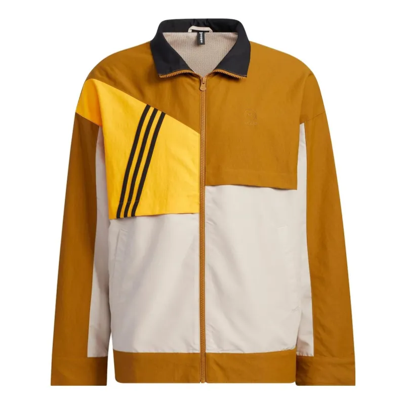 Adidas VBE Windbreaker Jackets 'Brown White' IA6779 sold by KicksCrew