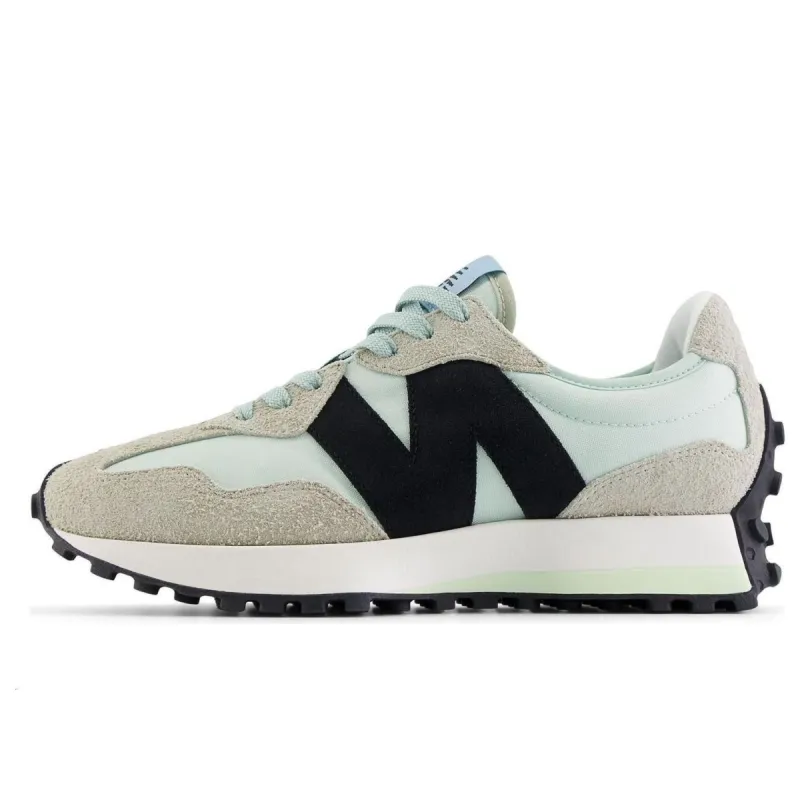 (WMNS) New Balance 327 Panelled Sneakers 'Beige White Black' WS327WD sold by KicksCrew