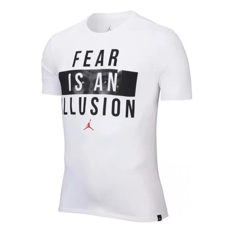 Air Jordan Fear Is An Illusion Sportswear Casual T-Shirt 'White' AQ8146-100 sold by KicksCrew