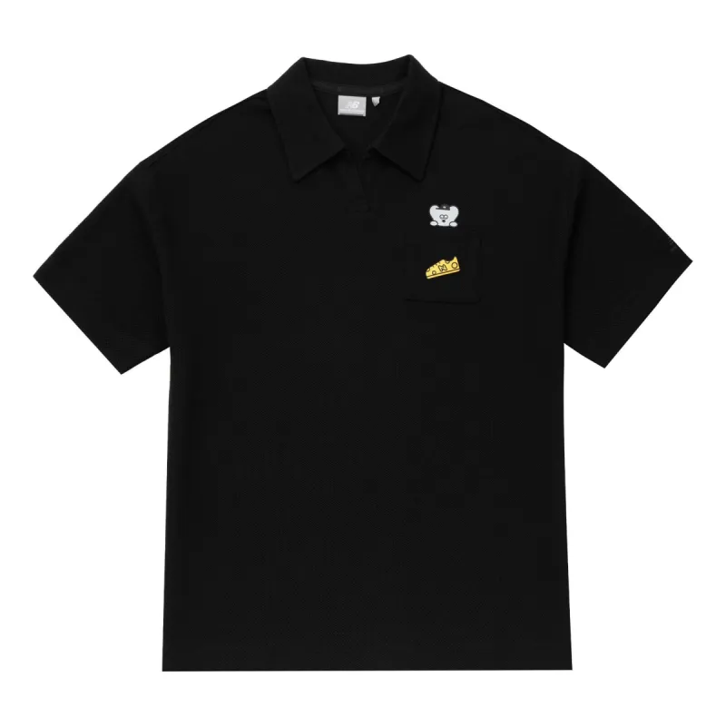 (WMNS) New Balance x SEIJI ANDY Polo Tee 'Black' 5FD26272-BK sold by KicksCrew