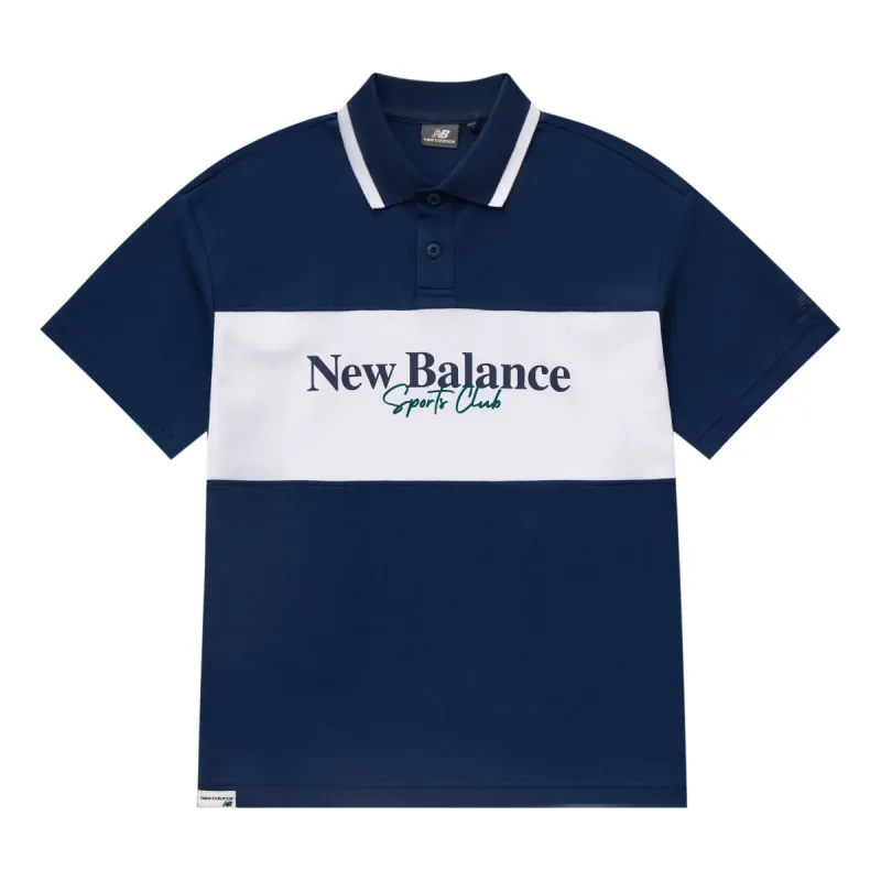 New Balance Polo T-Shirt 'Blue White' 5FD24203-NV sold by KicksCrew