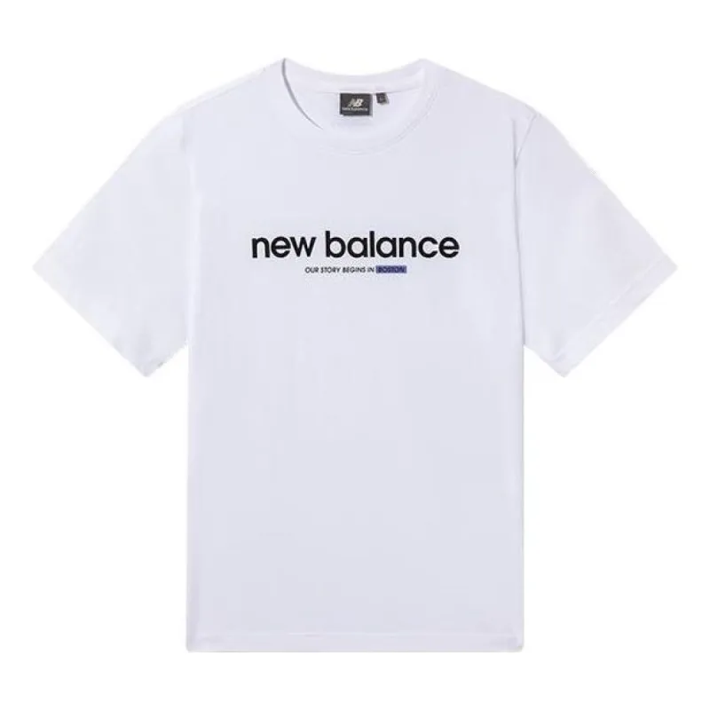 New Balance Logo Tee 'White Black' 5EC26013-WT sold by KicksCrew