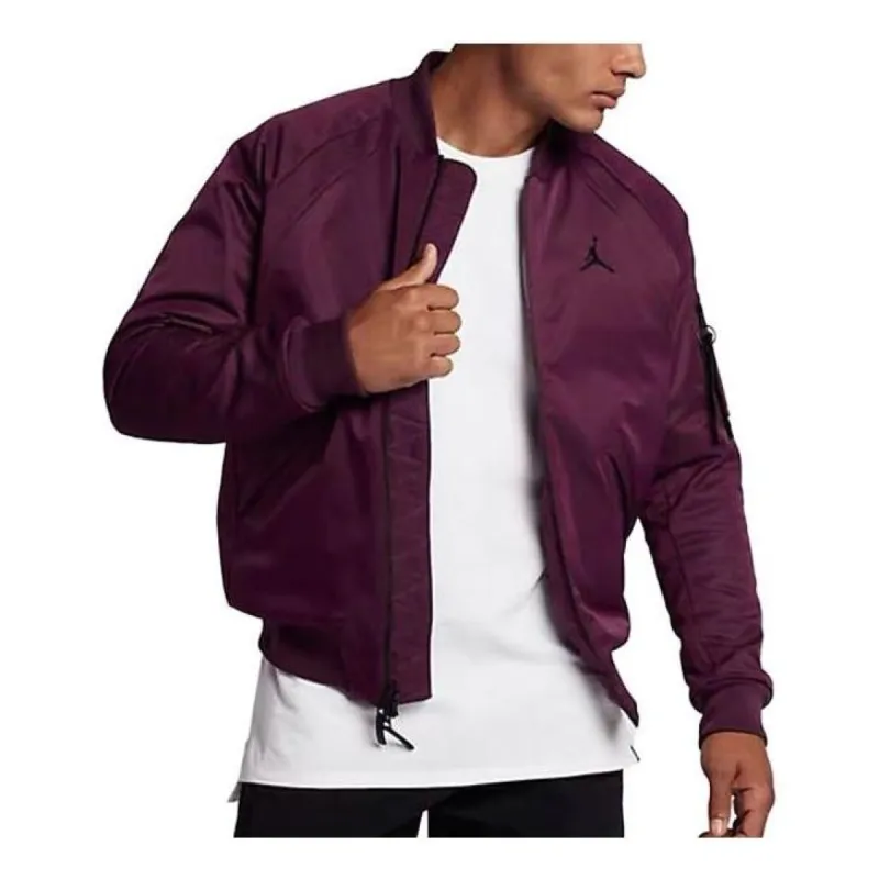 Air Jordan Sportswear Wings MA-1 Jacket 'Burgumdy' 879494-609 sold by KicksCrew