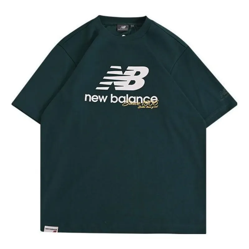 New Balance Essentials Graphic Logo Tee 'Green White' 5ED25333-HT sold by KicksCrew