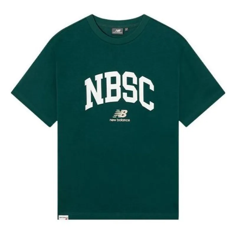 New Balance Logo Print Tee 'Green White' 5ED25373-HT sold by KicksCrew