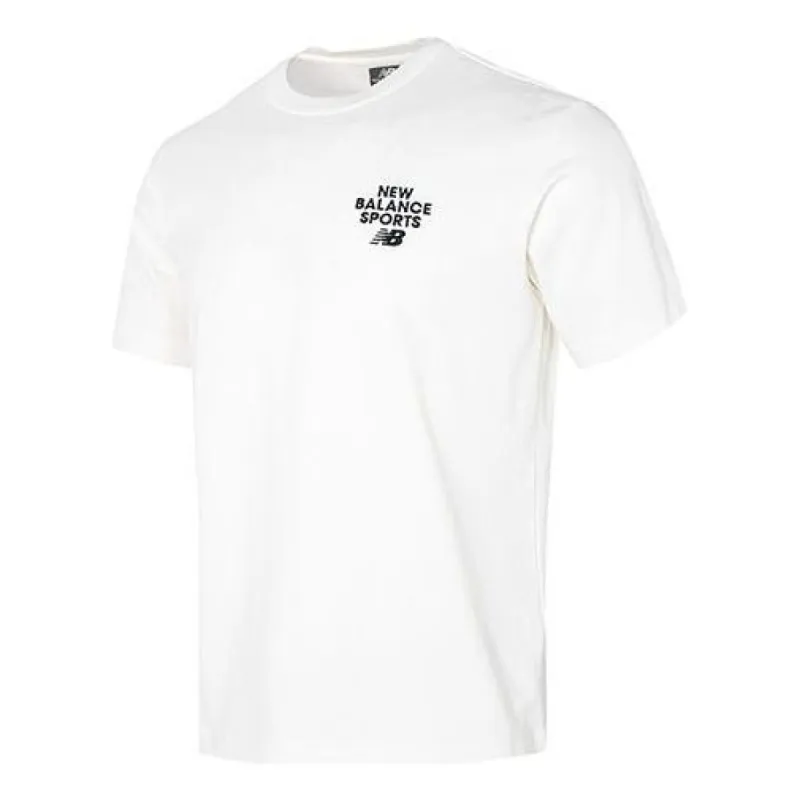 New Balance Logo Print Tee 'White' 5ED12093-IV sold by KicksCrew
