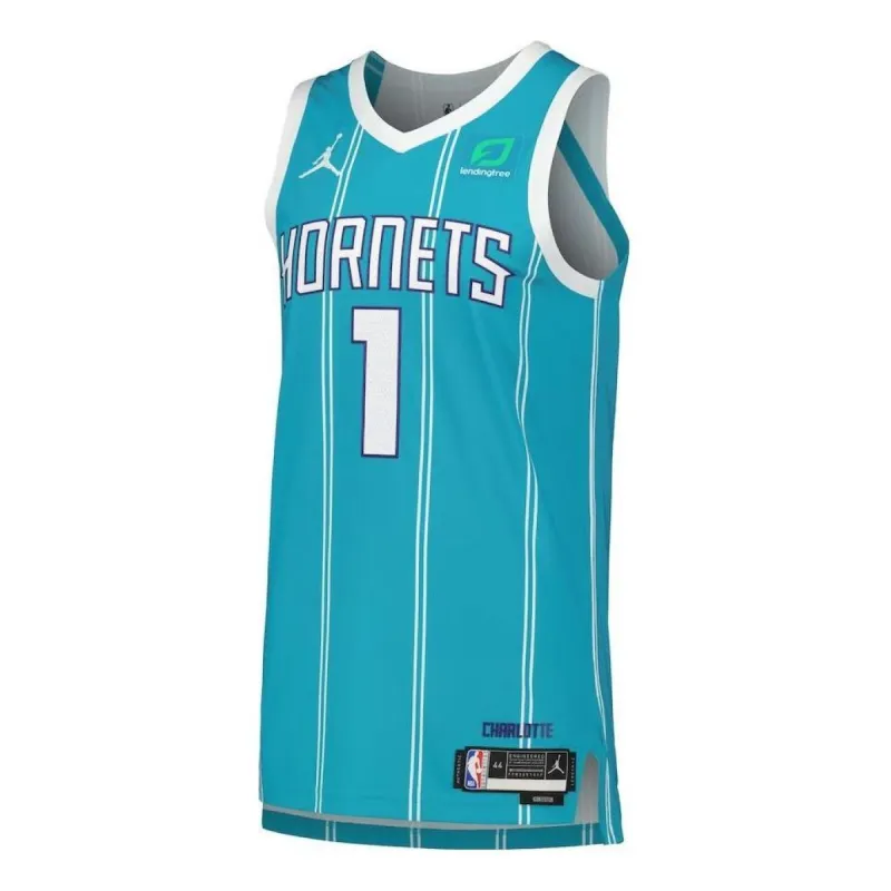 Air Jordan x NBA Charlotte Hornets Icon Edition 22-23 Dri-FIT Swingman Jersey 'LaMelo Ball 1' CN6336-446 sold by KicksCrew