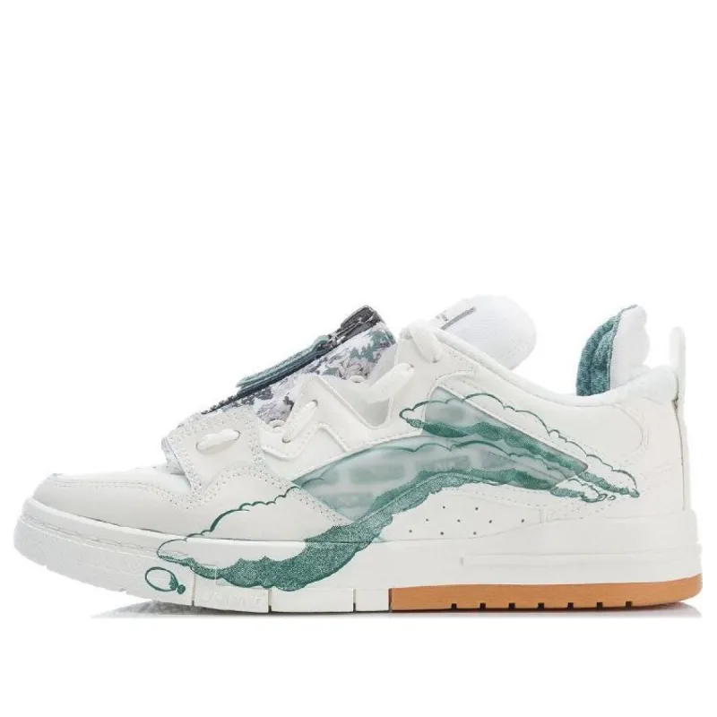 (WMNS) Li-Ning Wave Pro x OG_SLICK 'White Green Brown' AECR046-1 sold by KicksCrew