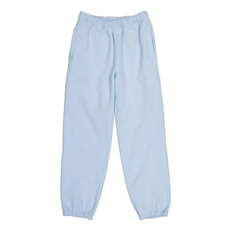 (WMNS) Nike Solo Swoosh Fleece Pants 'Celestine Blue' CW5565-441 sold by KicksCrew