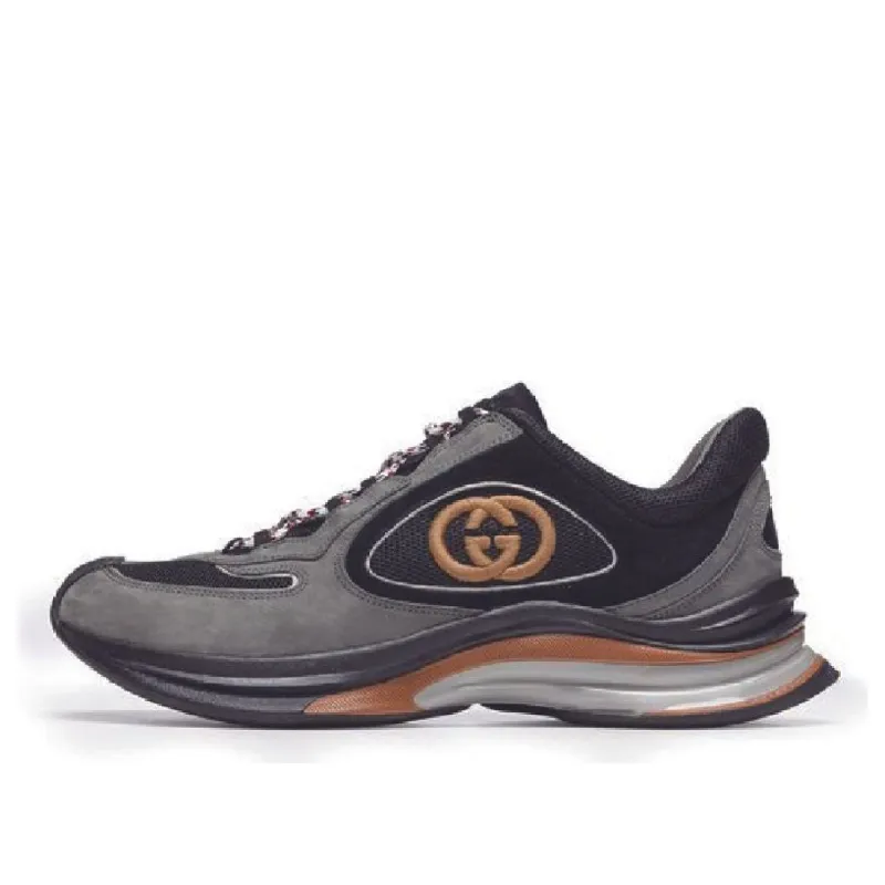 GUCCI Run Suede Sneakers 'Black Grey Suede' 749785-AAB62-1241 sold by KicksCrew