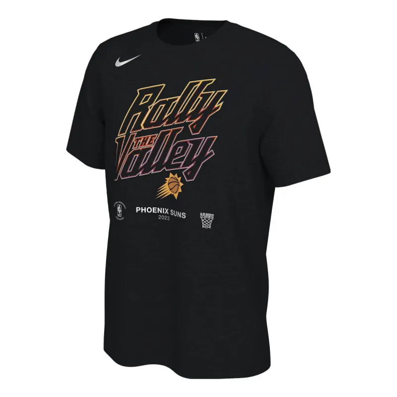 Nike x NBA Phoenix Suns "Rally The Valley" 2023 Playoffs Mantra T-Shirt 'Black' FZ7989-010 sold by KicksCrew