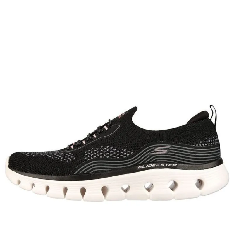 (WMNS) Skechers Go Walk Glide Step Flex 'Black Pink' 124808-BKPK sold by KicksCrew