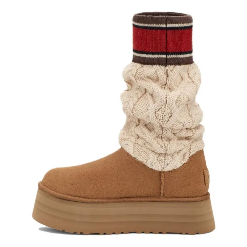 (WMNS)UGG Classic Sweater Letter Boot 'Chestnut' 1144045-CHE sold by KicksCrew