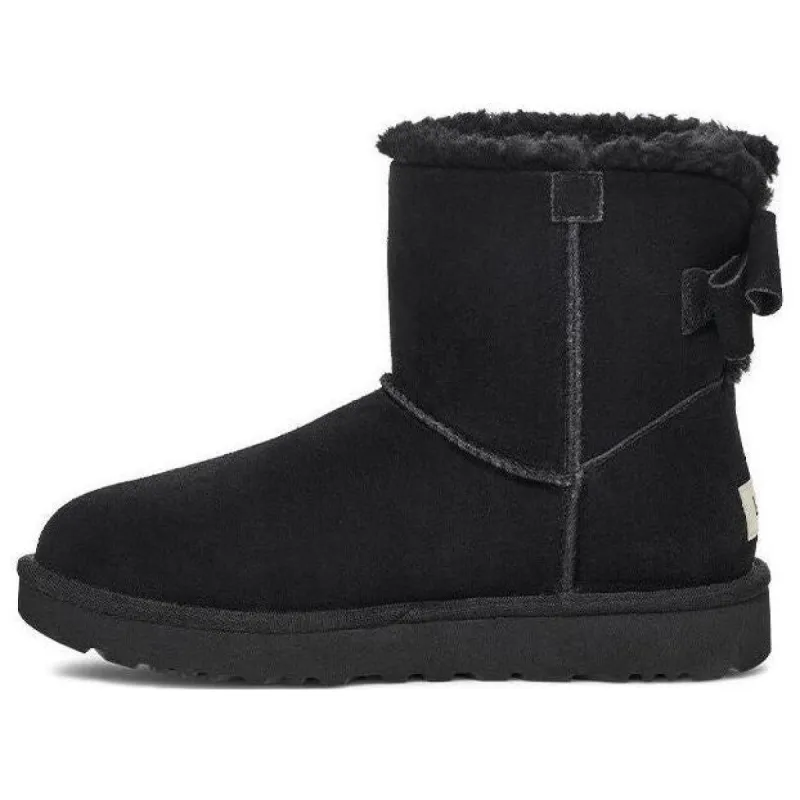 (WMNS) UGG Mini Bailey Suede Bow 'Black' 1153514-BLK sold by KicksCrew