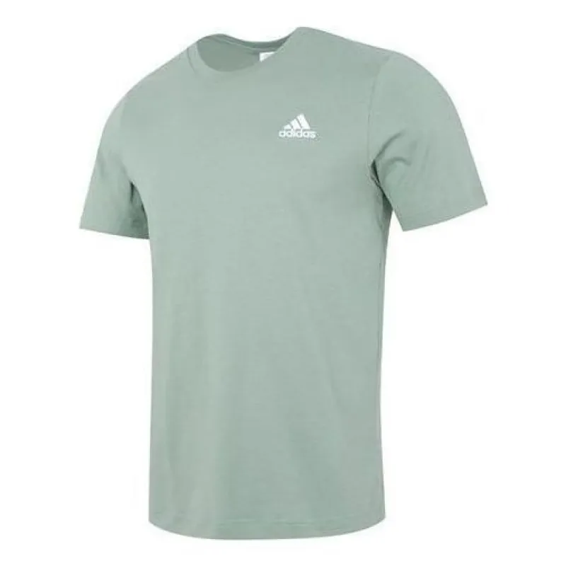 adidas Essentials Single Jersey Embroidered Small Logo T-Shirt 'Silver Green' IJ7016 sold by KicksCrew