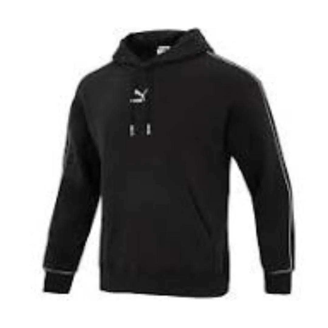 PUMA Logo Printed Hoodie 'Black White' 625077-01 sold by KicksCrew