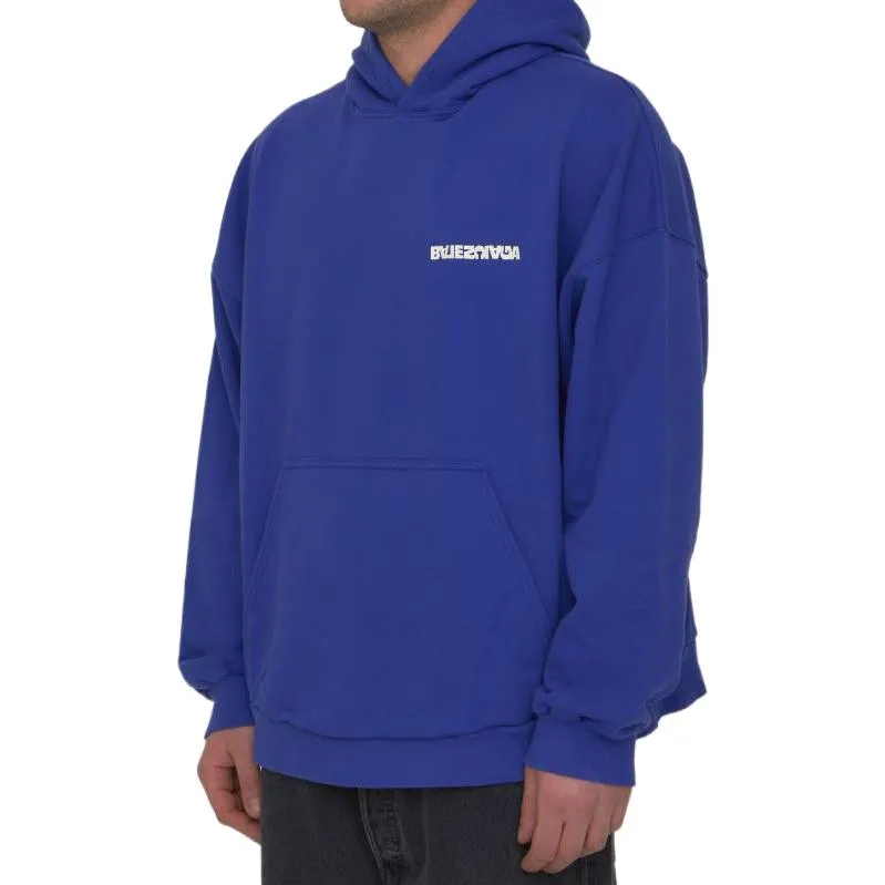 Balenciaga Turn Hoodie Wide Fit 'Blue' 674986TNVB64388 sold by KicksCrew product image thumbnail 3
