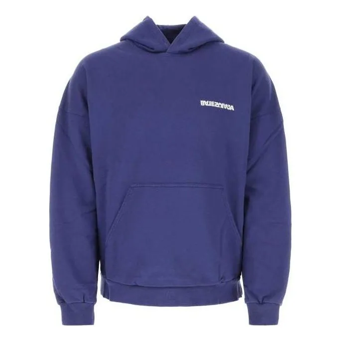 Balenciaga Turn Hoodie Wide Fit 'Blue' 674986TNVB64388 sold by KicksCrew